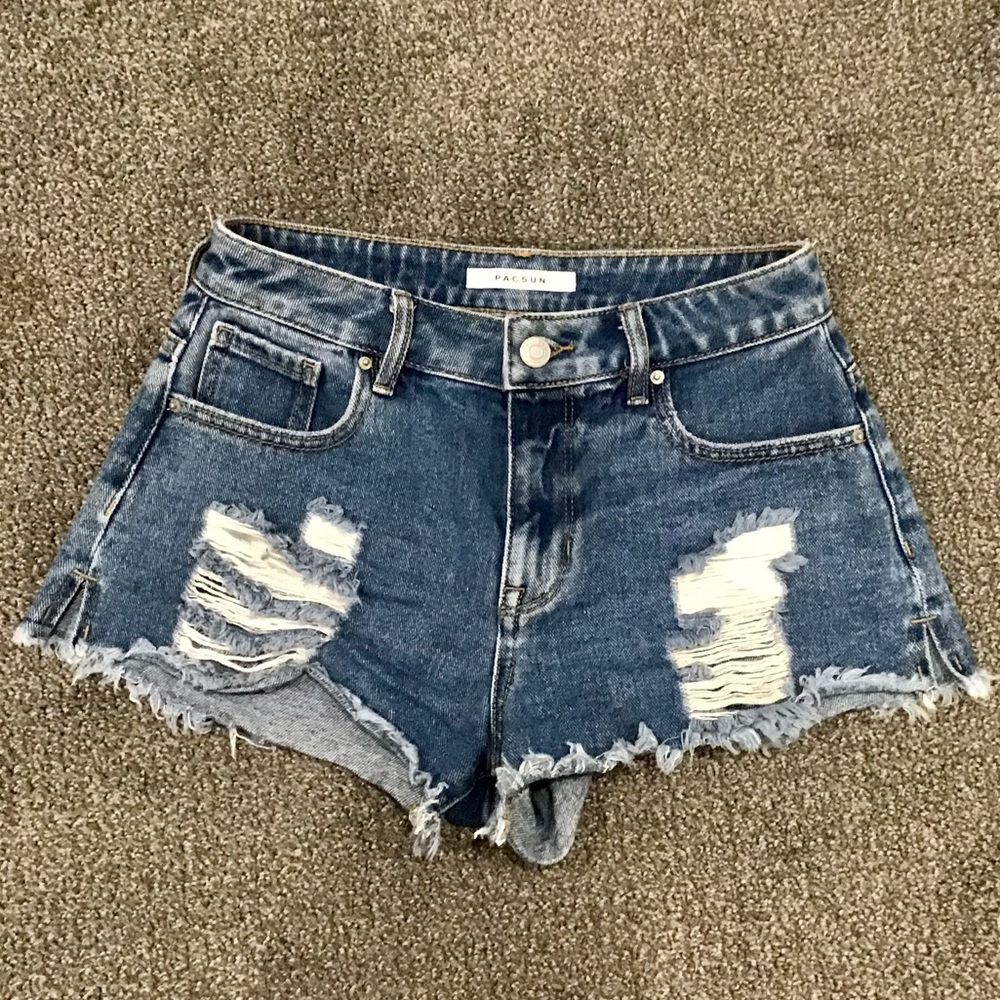 pacsun high rise festival jean shorts size 24 waist